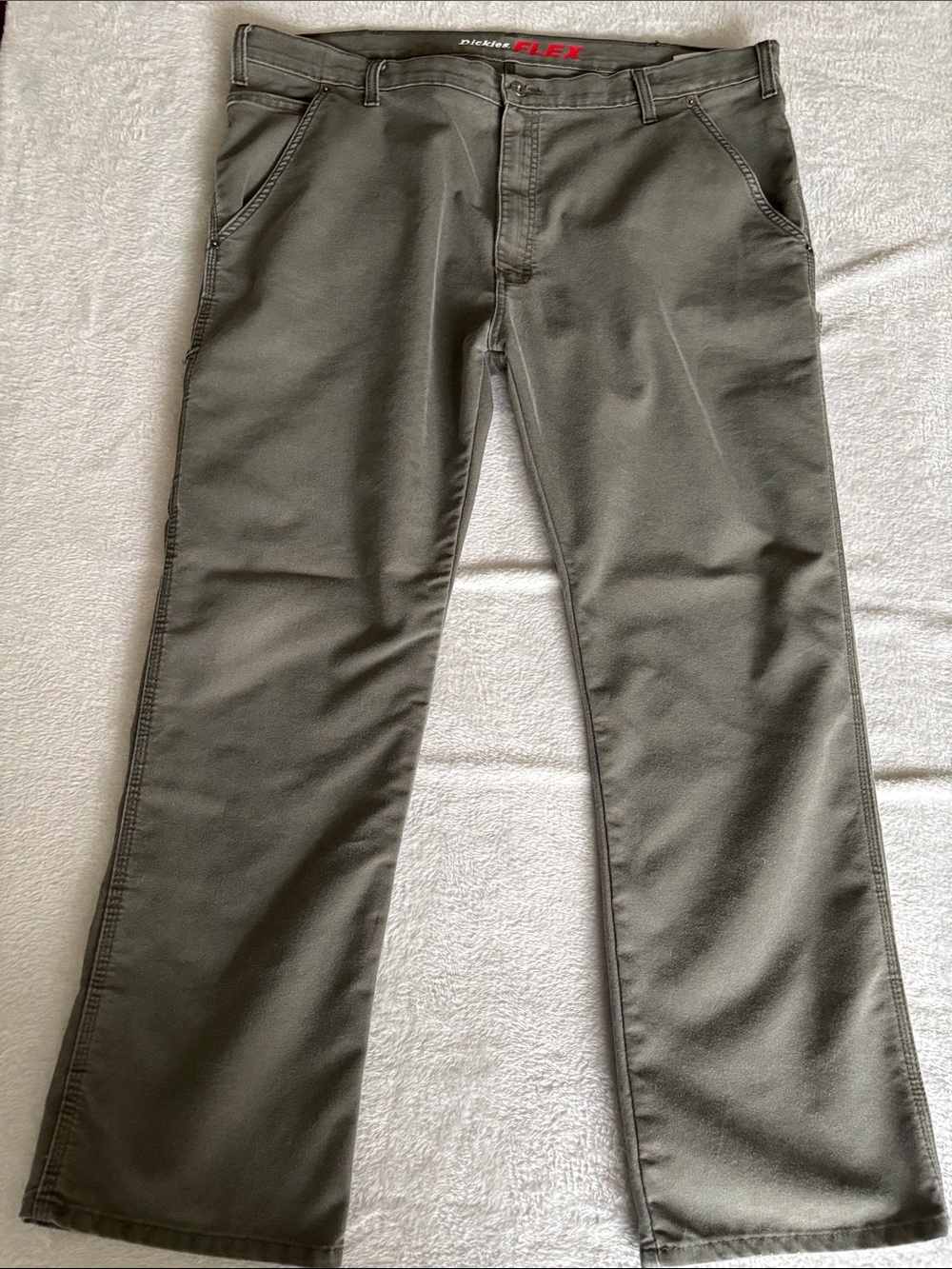 Dickies FLEX Relaxed Fit Work Pants Olive Green Men’s 42x32 EUC